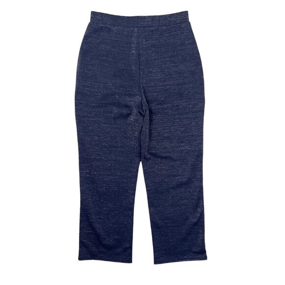 Lovers + Friends Ruby Cropped Pull On Pants in Navy Blue Metallic Size Small - Picture 3 of 7